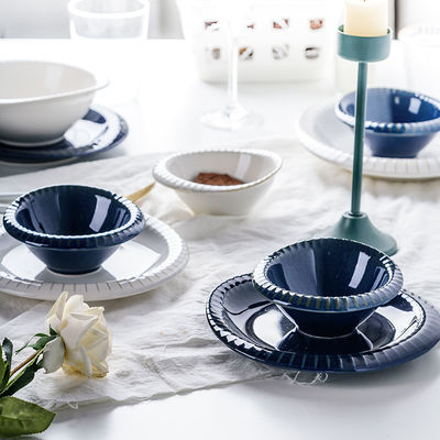 Sustainable 2023 Kiln Blue Porcelain Dinner Sets for Restaurant Dining Experience