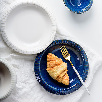 Sustainable 2023 Kiln Blue Porcelain Dinner Sets for Restaurant Dining Experience