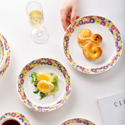 Dinnerware Sets Floral Dinner Plate Ceramic Designed With Cartoon Style
