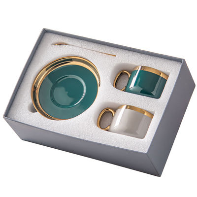 Classic Design Style Ceramic Tea Cup Set Luxury Turkish Porcelains Coffee Mug Gift Box