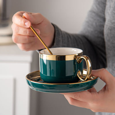 Classic Design Style Ceramic Tea Cup Set Luxury Turkish Porcelains Coffee Mug Gift Box
