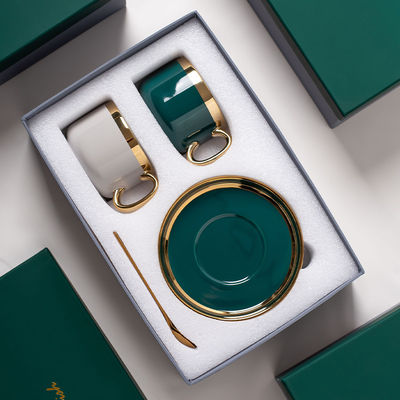 Classic Design Style Ceramic Tea Cup Set Luxury Turkish Porcelains Coffee Mug Gift Box