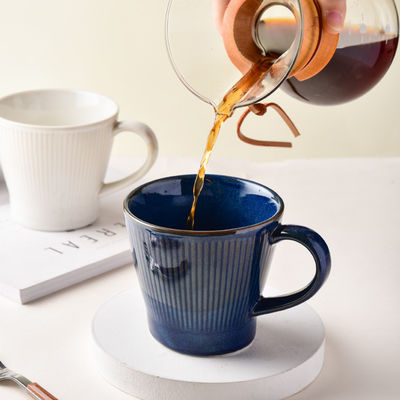 Vintage Ceramic Coffee Mug 300ml Reactive Glaze Porcelain Cup For Sustainable Living