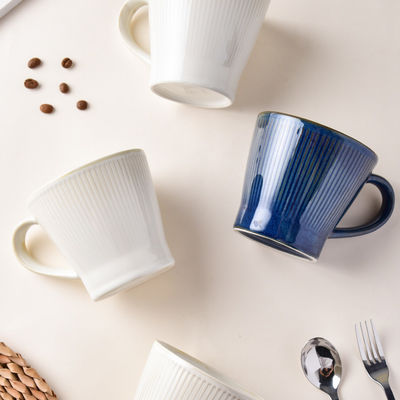 Vintage Ceramic Coffee Mug 300ml Reactive Glaze Porcelain Cup For Sustainable Living