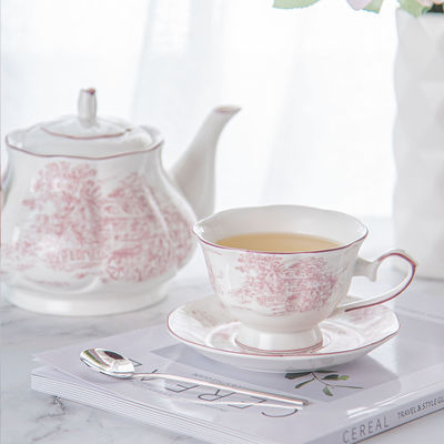Spring Festival Ceramic Tea Cup And Saucer Set For Traditional Chinese Tea Ceremony