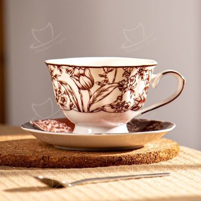 Porcelain Coffee Tea Cup And Saucer Coaster Mug Sustainable Choice For Business Gifts 2024