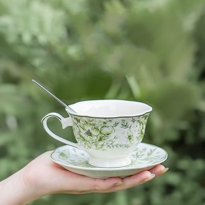 Floral Cups Porcelain Tea Cups And Saucers Set 200ml Capacity For English Afternoon Tea In Uk