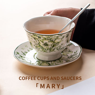 Floral Cups Porcelain Tea Cups And Saucers Set 200ml Capacity For English Afternoon Tea In Uk