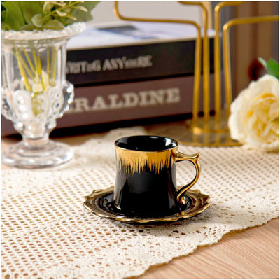 Luxury Thin Porcelain Ceramic Coffee Cup and Saucer Set Perfect for Business Gifts