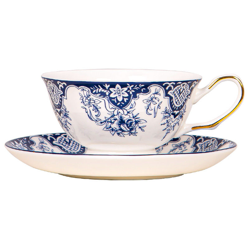 Cups Saucers Drinkware Type Blue Tea Cup And Saucer Set For Custom Porcelain Mug