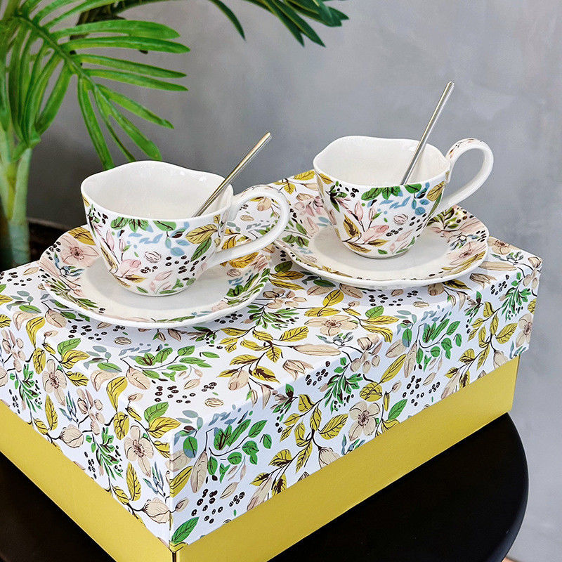 Stocked French Ceramic Cups And Saucers For Garden Flower Decor Or Wedding Party Gifts